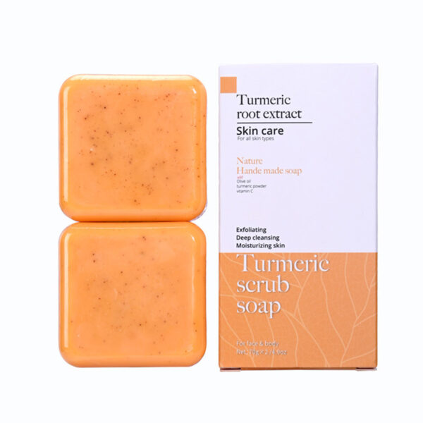 Frosted Handmade Cleansing Bath Turmeric Soap - Image 9